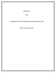 Automotive business plan.doc - Business Plan 2020 Company/Business Name