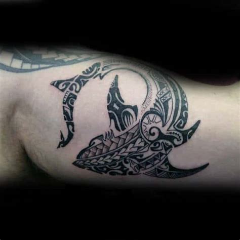 50 Tribal Shark Tattoo Designs For Men Sea Dweller Ideas