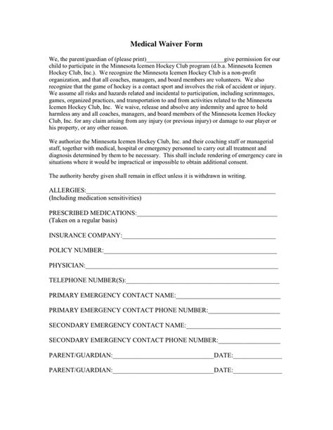 The exception to this requirement would apply to. Health Insurance Waiver Form Template | amulette