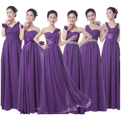 Royal Purple Bridesmaid Dress Long Formal Chiffon Dark Purple