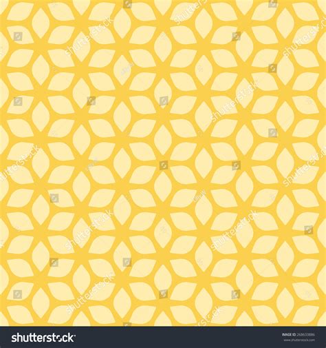 Decorative Seamless Floral Geometric Yellow Pattern Background Stock