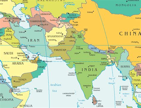 South West Asia Map Southwest Asia Map Freedom And Democracy
