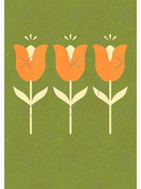 Retro Tulip Poster For Sale By Jubstore Redbubble