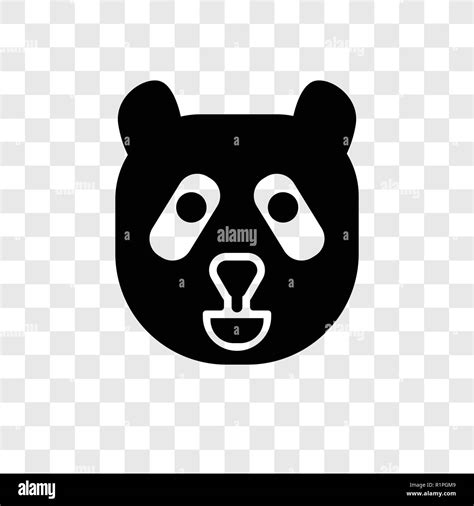 Panda Bear Vector Icon Isolated On Transparent Background Panda Bear