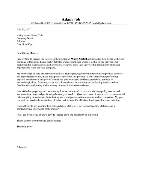 Qa analyst cover letter example. chemist cover letter sample resume chemistry letters crime ...