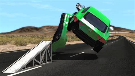 High Speed Flip Ramp Crashes 16 Beamng Drive Crash Testing Youtube