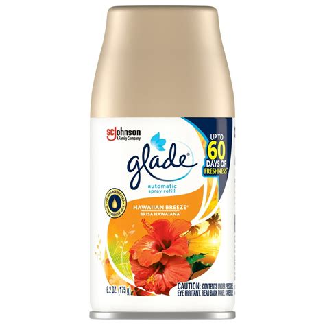 Glade Automatic Spray Refill 1 Ct Hawaiian Breeze 62 Oz Total Air