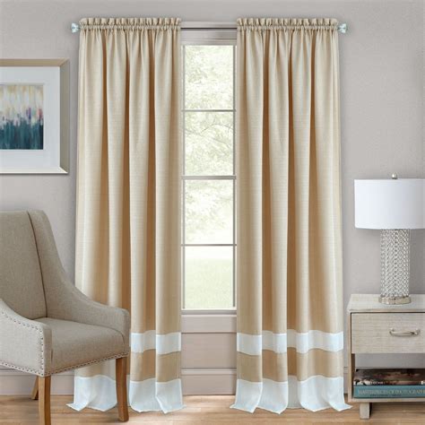 Darcy Rod Pocket Light Filtering Curtain Panel 52 X 63 Tanwhite