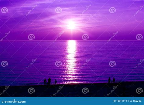 Purple Sunset Stock Image Image Of Nature Lake Blue 10911119