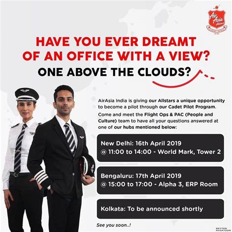 We are currently hard at work to bring you the next phase of our program! AirAsia India Cadet Pilot Roadshow (April 2019) - Better ...