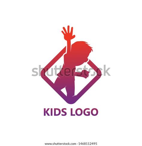 Happy Kids Logo Template Design Vector Stock Vector Royalty Free
