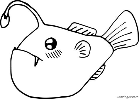Feast Your Eyes On Perky Angler Fish Coloring Page Excited To Govern