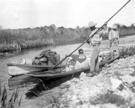 Florida Memory Seminole Indians And Their Dugouts Everglades Florida