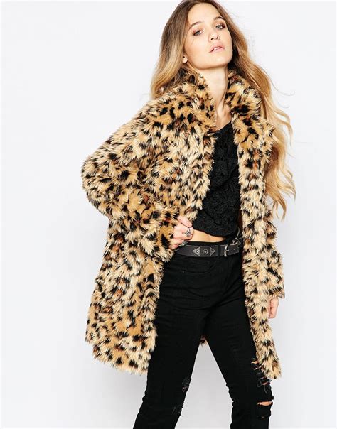 Lyst Raga Leopard Print Faux Fur Coat