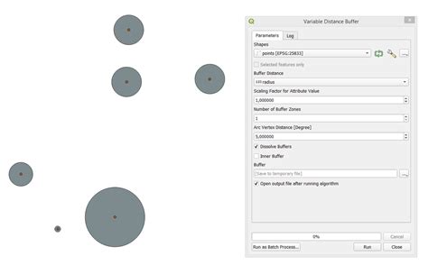 Creating Circle Around Point With Specific Radius Taken From Column In