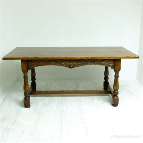 Antiques Atlas Solid Carved Oak Refectory Table