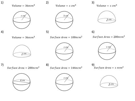Volume Of A Sphere Problems