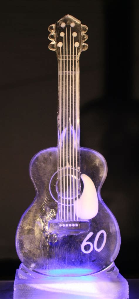 Ice Sculpture Ice Guitar For A 60th Birthday Party By Psd Ice Art We