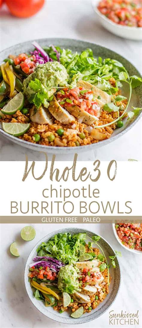 Whole30 Chipotle Burrito Bowl Recipe - Sunkissed Kitchen