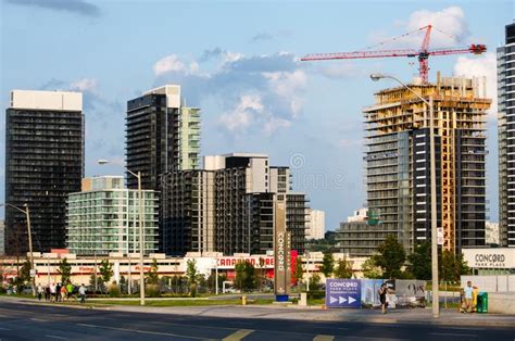 New Condominium Towers Under Construction In Toronto Ontario Canada