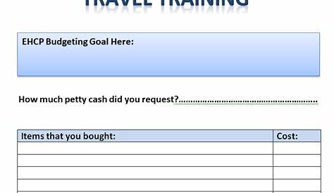Travel Training SEN EHCP Budgeting Skills Worksheet | Teaching Resources