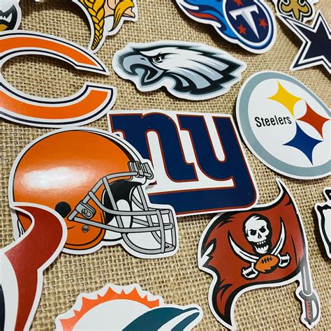 High Quality 32pc Nfl Football Team Stickers For Laptop Decal Etsy