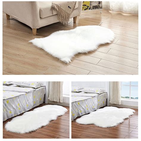 Browse all sizes to fit your room. Aliexpress.com : Buy Super Soft Wool Washable Sheepskin Fluffy Rug Faux Bedroom Mat Artificial ...