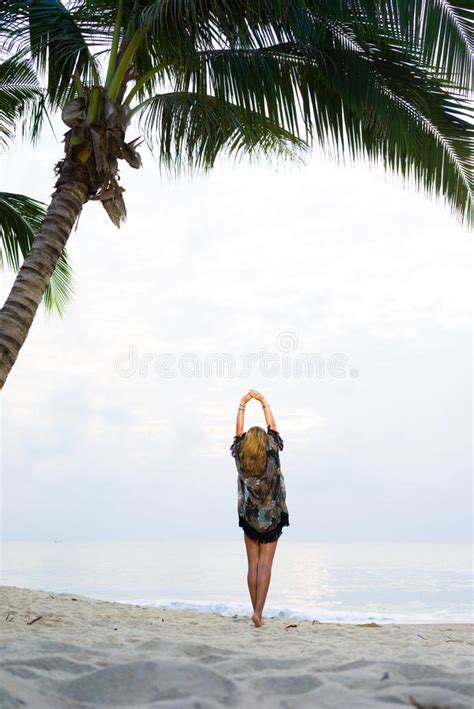 Woman On The Tropical Beach Stock Image Image Of Summer Romantic