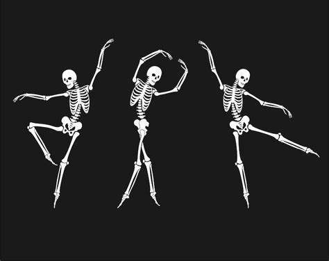 Dancing Skeleton Svg Happy Halloween Skeleton Svg Halloween Etsy