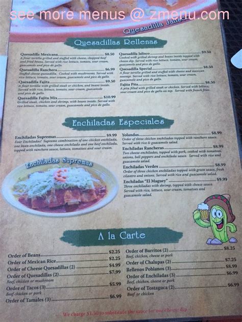 Check spelling or type a new query. Online Menu of El Maguey Mexican Restaurants Restaurant ...