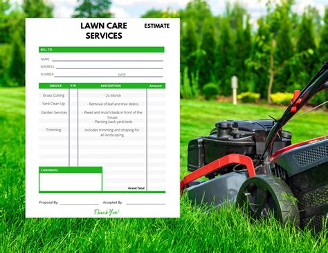 Lawn Care Invoice Template Printable Landscaping Invoice Template Landscaping Invoice Example