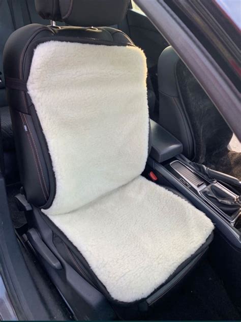 sheepskin car seat cover white black color universal quality etsy