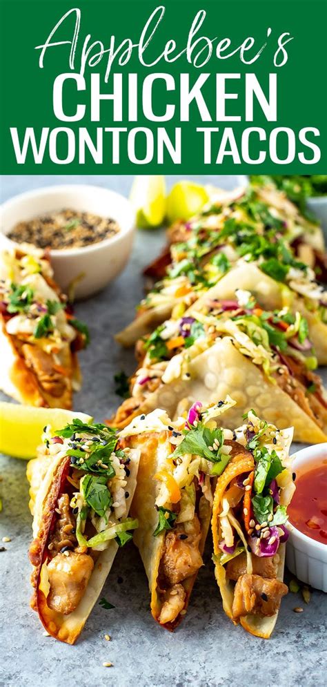 This wonton soup recipe is made with chicken filled dumplings. Applebee's Chicken Wonton Tacos - The Girl on Bloor ...
