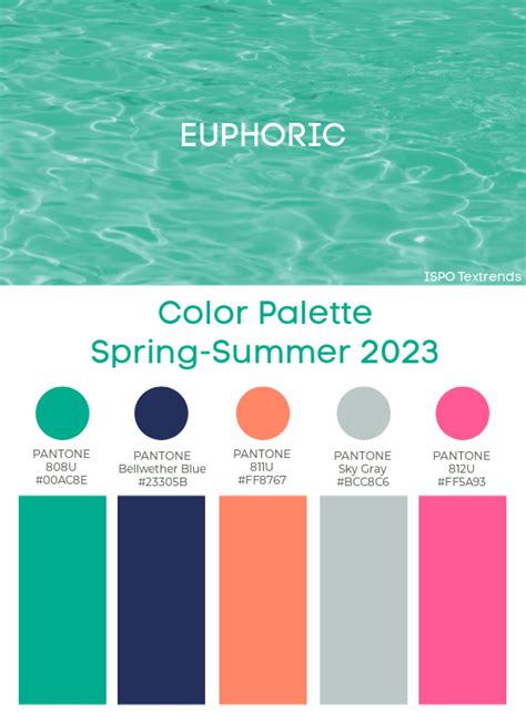 Colors Springsummer 2023 Summer Color Trends Color Palette