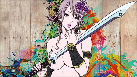 Wallpaper Gambar Ilustrasi Gadis Fantasi Gadis Anime Payudara