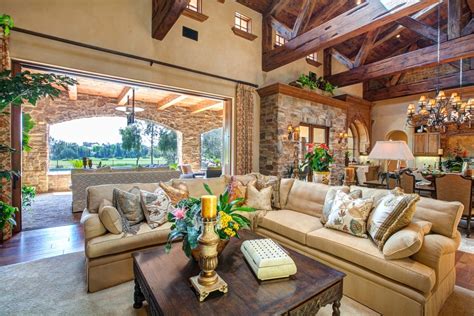 Outdoor kitchens can include everything in your indoor. Luxury Indoor-Outdoor Living Room Design in Rancho Santa ...