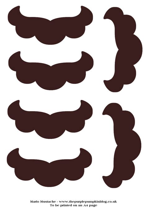 Moustace Template Mario Bros Party Super Mario Bros Party Super