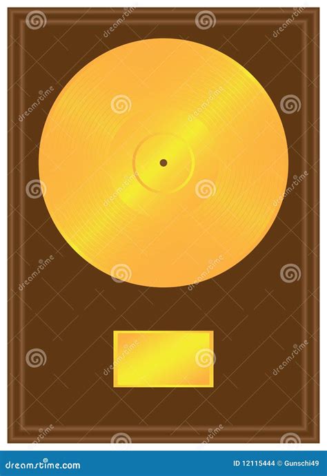 Gold Record Stock Vector Illustration Of Place Disk 12115444