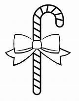 Candy Cane Coloring Printable sketch template