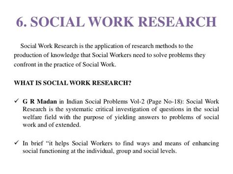 Social Work Methods And Areas
