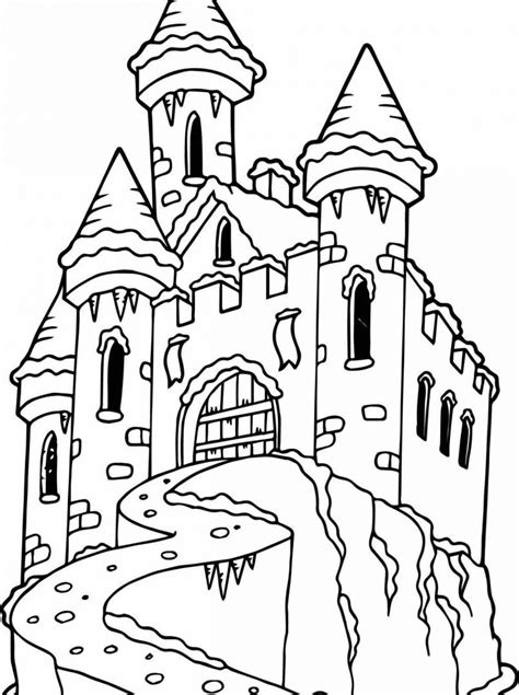 Castle Coloring Pages For Adults At Free Printable