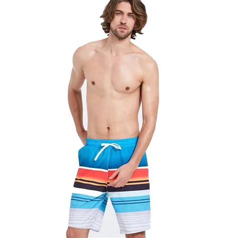 Drawstring Men Surf Beach Board Shorts Swimwear 2018 Swimsuit Boxer Print Bathing Swim Suit