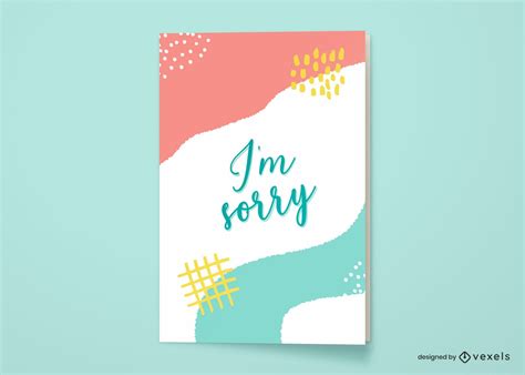 Im Sorry Greeting Card Abstract Design Vector Download