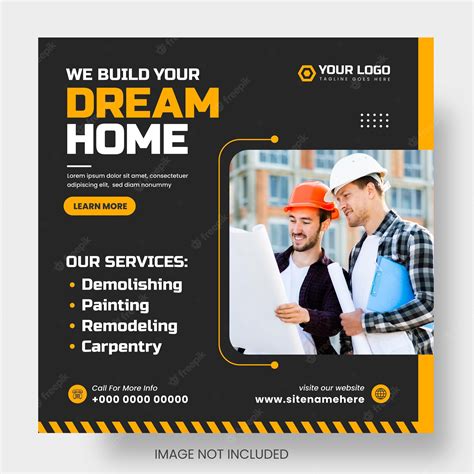 Construcción de mejoras y reparaciones para el hogar o plantilla de