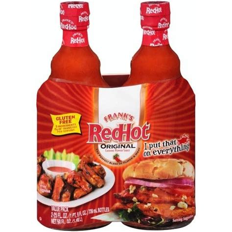 Franks Red Hot Cayenne Pepper Sauce 2 X 740ml Gp2u