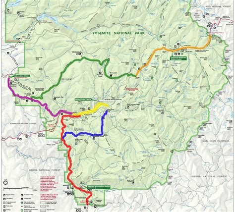 Yosemite National Park Driving Map London Top Attractions Map