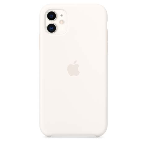 Iphone 11 Silicone Case — Soft White Apple Au