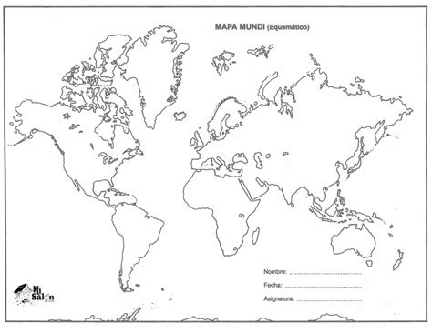 Dibujo Del Mapa Mundi Con Los Continentes Imagui