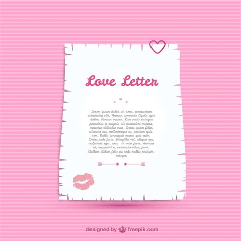 Free Love Letter Template Download Printable Templates
