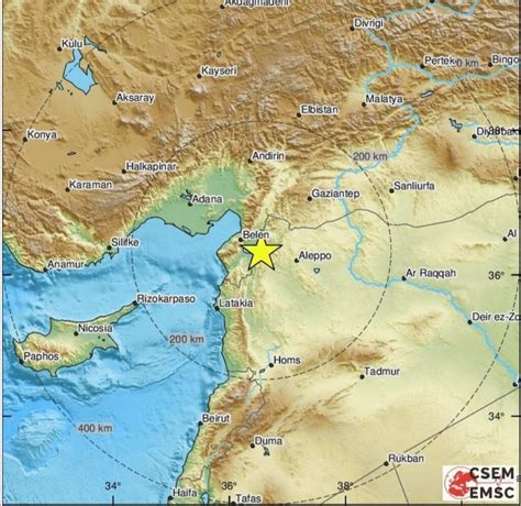 Scossa Di Terremoto Al Confine Turchia Siria